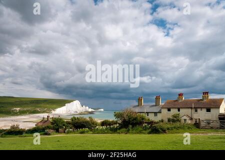 Storm Brewing sopra le sette Sorelle Foto Stock