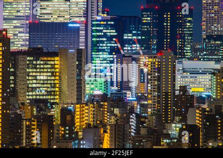 Shinjuku di notte (preso dal centro amministrativo di Bunkyo) Foto Stock