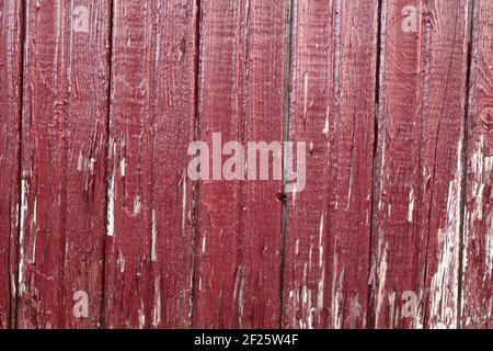 Vecchio legno rosso Plancs sfondo Foto Stock