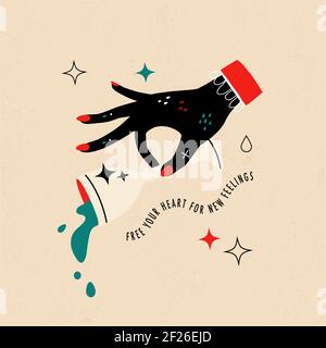 emozioni concept art Illustrazione Vettoriale