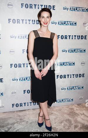 Jessica Raine arriva alla prima Sky Atlantic Fortitude al Grand a Trafalgar Square, 8 Northumberland - Londra Foto Stock