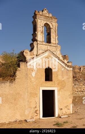 Juromenha bella fortezza castello in rovina ad Alentejo, Portogallo Foto Stock