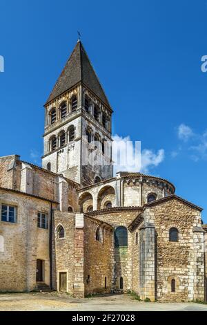 Chiesa dell'Abbazia di Saint Philibert, Tournus, Francia Foto Stock