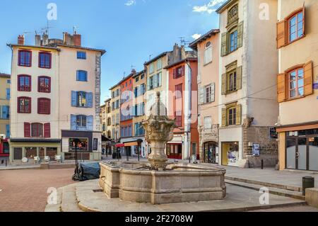 Piazza a le Puy-en-Velay, Francia Foto Stock