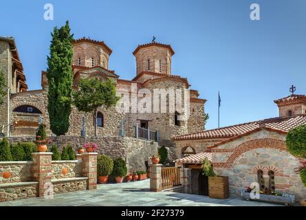 Monastery of Varlaam in Meteora, Greece Foto Stock