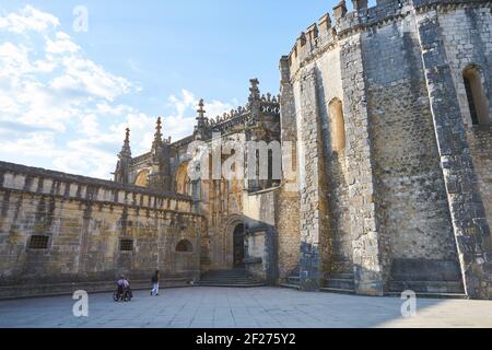 Tomar simbolo chiostro Convento de cristo convento, Portogallo Foto Stock