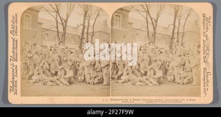 Lettura della caduta di Pretoria - Soldiers Convalescenti General Hospital No.10, Bloemfontein, S.A. Foto Stock