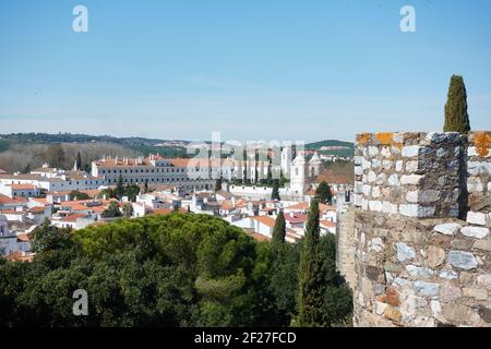 Vila Vicosa vista castello ad alentejo, Portogallo Foto Stock