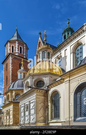 Cattedrale di Wawel, Cracovia in Polonia Foto Stock
