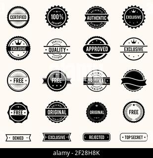 francobolli commerciali vettoriali impostati in stile vintage per il business e. design Illustrazione Vettoriale