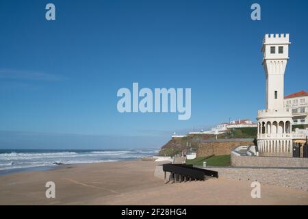 Praia de Santa Cruz spiaggia in Portogallo Foto Stock