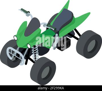 Icona della moto quad Motorcross. Isometrica di moto moto quad icona vettore per web design isolato su sfondo bianco Illustrazione Vettoriale