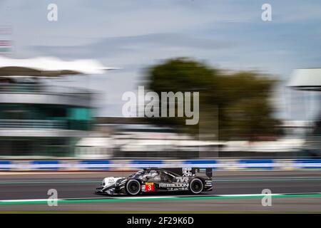 03 NATHANAEL BERTHON (fra), DERANI Pipo (BRA), DUVAL Loic (fra), RIBELLIONE R13 - GIBSON REGATA RIBELLIONE, azione durante il Campionato Mondiale FIA WEC Endurance 2019 4 ore di Silverstone, Inghilterra, dal 30 agosto al 1 settembre - Foto Antonin Vincent / DPPI Foto Stock