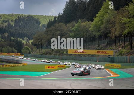 Inizio della gara durante il Campionato Mondiale FIA WEC 2019 Endurance, 6 ore di Spa dal 2 al 4 maggio, a Spa Francorchamps, Belgio - Foto Alexandre Guillaumot / DPPI Foto Stock