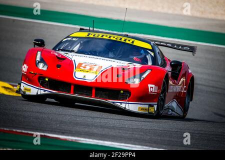 51 PIER GUIDI Alessandro (ita), NIELSEN Nicklas (dnk), LAVERGNE Fabien (fra), Luzich Racing, Ferrari 488 GTE Evo, azione durante la ELMS European le Mans Series 2019, 4 ore di Portogallo dal 25 al 27 ottobre a Portimao - Foto Paulo Maria / DPPI Foto Stock