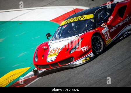 51 PIER GUIDI Alessandro (ita), NIELSEN Nicklas (dnk), LAVERGNE Fabien (fra), Luzich Racing, Ferrari 488 GTE Evo, azione durante la ELMS European le Mans Series 2019, 4 ore di Portogallo dal 25 al 27 ottobre a Portimao - Foto Paulo Maria / DPPI Foto Stock