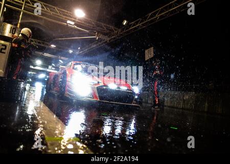 17 DAVIES Shae, PETIT Paul, MACDOWALL Paul, Audi R8 LMS Team WRT, totale, azione pitstop durante il campionato 2019 Blancpain Endurance Series 24 ore di Spa, dal 24 al 28 luglio, Spa Francorchamps, Belgio - Foto Antonin Vincent / DPPI Foto Stock