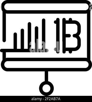 Icona banner Blockchain. Contorno Blockchain banner vettore icona per web design isolato su sfondo bianco Illustrazione Vettoriale