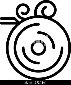 Icona impiallacciatura di legno. Contorno legno impiallacciatura vettore icona per web design isolato su sfondo bianco Illustrazione Vettoriale