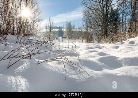 Inverno in montagna - Repubblica Ceca Foto Stock