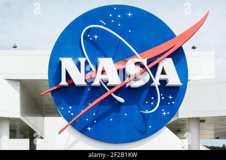 KENNEDY SPACE CENTRETHE, UNITED STATES - Sep 22, 2014: One view Kennedy Space CenterThe NASA spaceport on Merritt Island in Florida Foto Stock