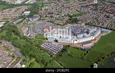 Veduta aerea dell'Ospedale Universitario Coventry & Warwickshire, Coventry, Regno Unito Foto Stock