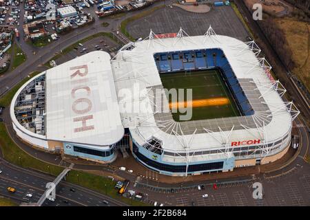 Veduta aerea della Ricoh Arena di Coventry Foto Stock