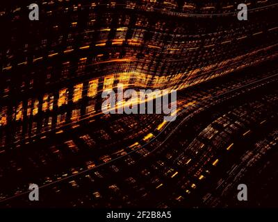 Semplice sfondo dorato a strisce - illustrazione 3d generata digitalmente Foto Stock