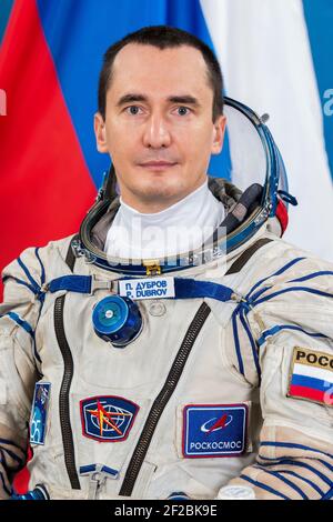 International Space Station Expedition 65 primo membro dell'equipaggio Pyotr Dubrov di Roscosmos si pone per un ritratto al Gagarin Cosmonaut Training Center 14 agosto 2020 a Star City, Russia. Foto Stock