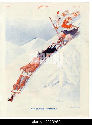 1930s Francia Le Sourire piastra del magazzino Foto Stock