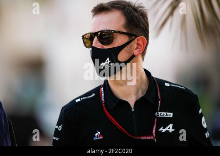 ROSSI Laurent (fra), CEO di Alpine, ritratto durante i test di Formula 1 pre-stagione 2020 dal 12 al 14 marzo 2021 sul circuito Internazionale del Bahrain, a Sakhir, Bahrain - Foto Florent Gooden/DPPI Foto Stock