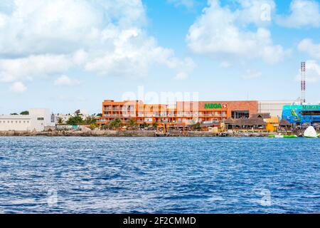 Cozumel, Messico - 28 maggio 2016: Paesaggio di costa sull'isola di Cozumel, Messico, 28 maggio 2016 Foto Stock