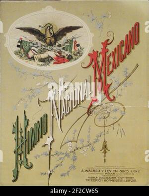 Portada de la Himno Nacional Mexicano 1913. Foto Stock