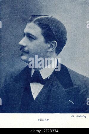 Portrait de Henri Fursy (1866-1929) par Edouard Stebbing Photographe (18..-1915).. Foto Stock