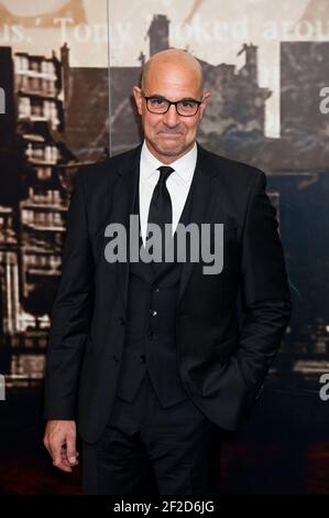 Stanley Tucci arriva al Crime Thriller Awards 2014 a The Grosvenor House Hotel - Londra Foto Stock