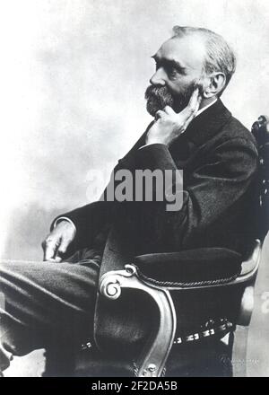 Ritratto di Alfred Bernhard Nobel (1833-1896), chimico (2551039289). Foto Stock