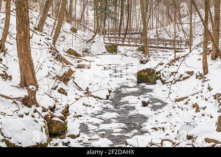 Tiffany Falls Ancaster Ontario Canada in inverno Foto Stock