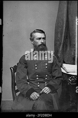 Ritratto di Brig. Gen. Herman Haupt, ufficiale dell'esercito federale Foto Stock