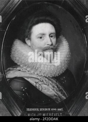 Ritratto di Federico Enrico, Principe d'Orange, della bottega di Michiel van Mierevelt Foto Stock