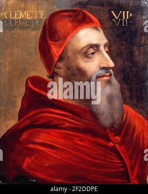 Ritratto di Giulio de Medici (1478 - 1534) Papa Clemente VII Foto Stock