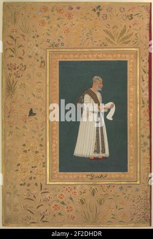 Ritratto di Mulla Muhammad Khan Vali di Bijapur. Foto Stock