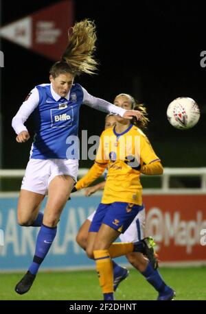 Rebecca Holloway (Birmingham City 25) durante la partita fa Womens Super League 1 tra Birmingham City ed Everton al St George's Park National Football Center di Burton Upon Trent. Foto Stock