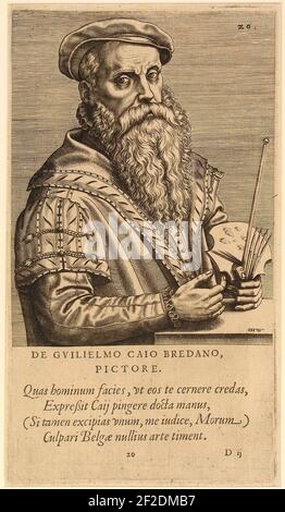 Ritratto di Willem Key di Johannes Wierix Foto Stock