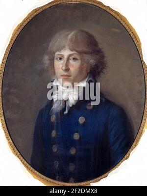 Ritratto présumé de Louis-Antoine Saint-Just. Foto Stock