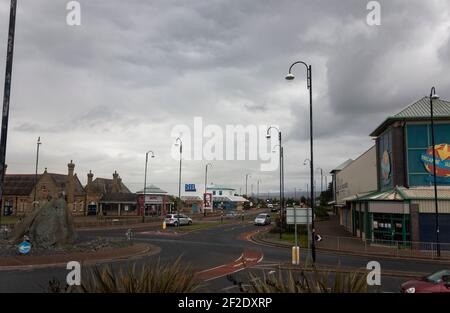 Vecchio edificio Superbowl sul lungomare di Morecambe Promanade. Foto Stock