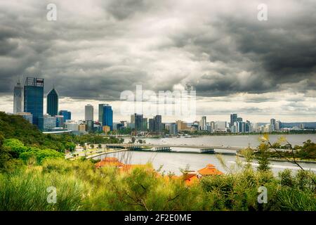 Paesaggio urbano di Perth (Australia occidentale) Foto Stock