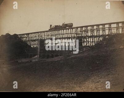 Potomac Creek Bridge 1863 B. Foto Stock