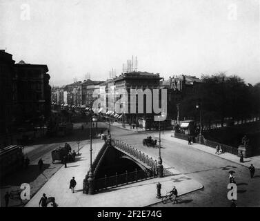 Potsdamer Brücke, Berlino 1900. Foto Stock