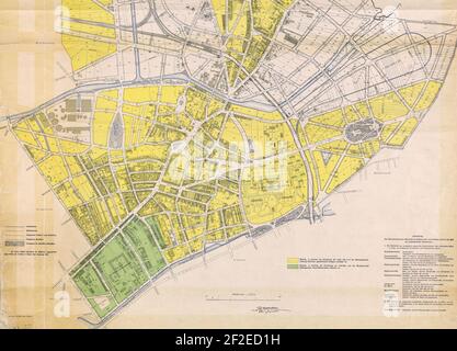 Bebauungsplan für den Stadtteil Barmbeck, gestellt durch Beschluß von Bürgerschaft und 1903 vom 1 (). Foto Stock