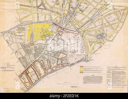 Bebauungsplan für den Stadtteil Barmbeck, gestellt durch Beschluß von Bürgerschaft und 1903 vom 1 (). Foto Stock